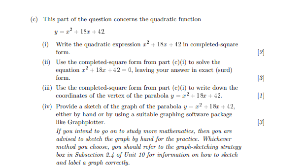 (c) This part of the question concerns the