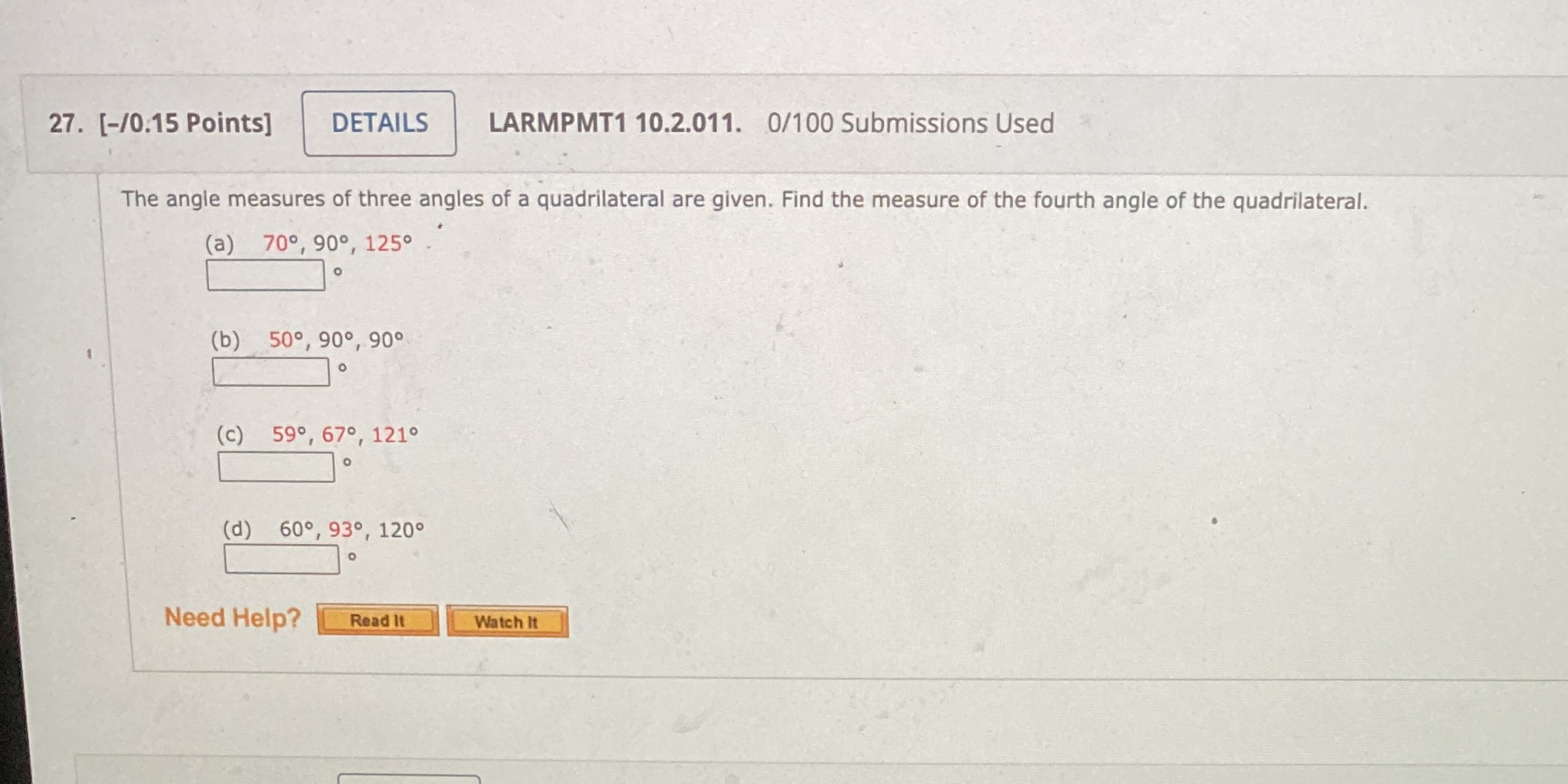 27. [-/0.15 Points] DETAILS LARMPMT1 10.2.011.