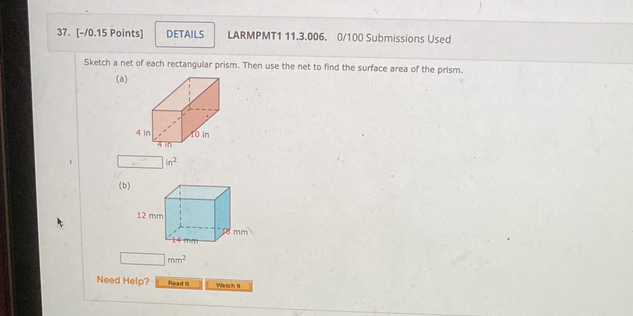 37. [-/0.15 Points] DETAILS LARMPMT1 11.3.006.