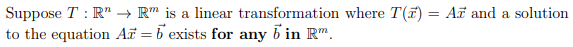 a) Suppose 7 : R" - R" is a linear transformation