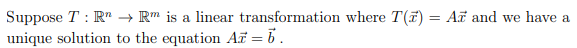 a) Suppose 7 : R" - R" is a linear transformation