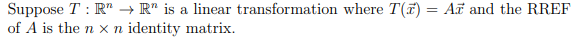 a) Suppose 7 : R" - R" is a linear transformation