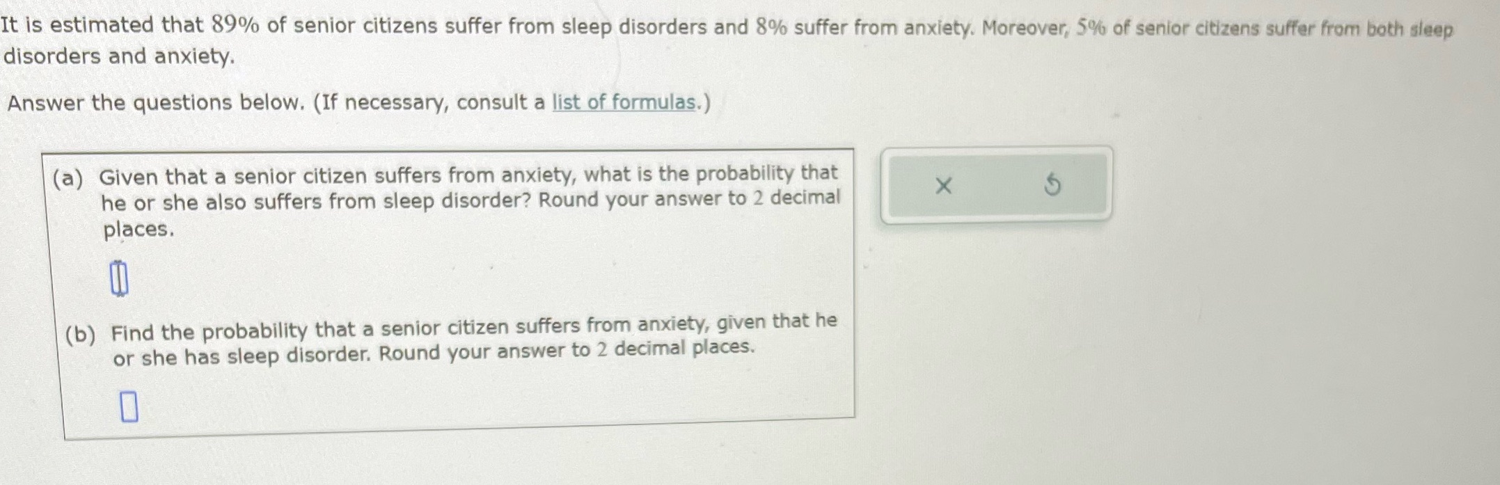 It is estimated that 89% of senior citizens