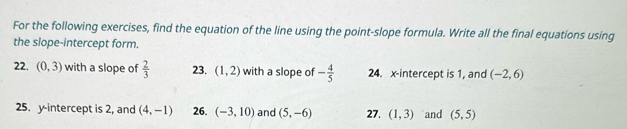 I need only # 25 and # 29 For the following