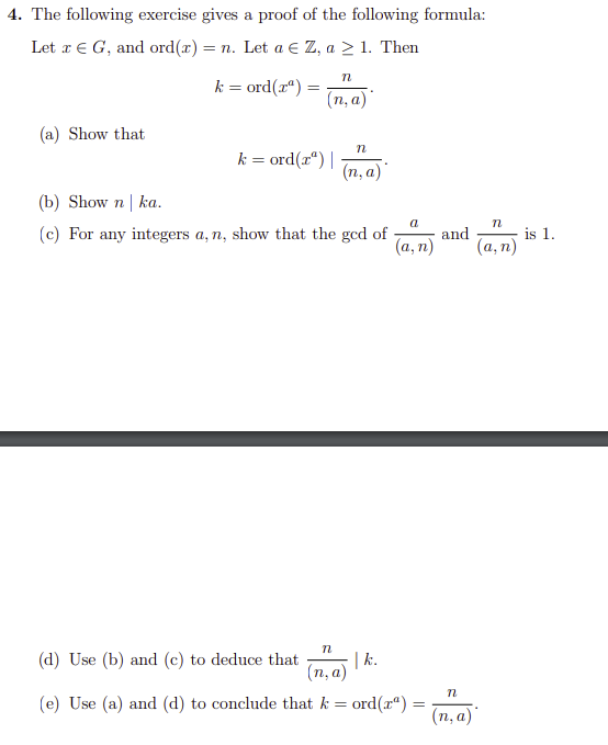 4. The following exercise gives a proof of the