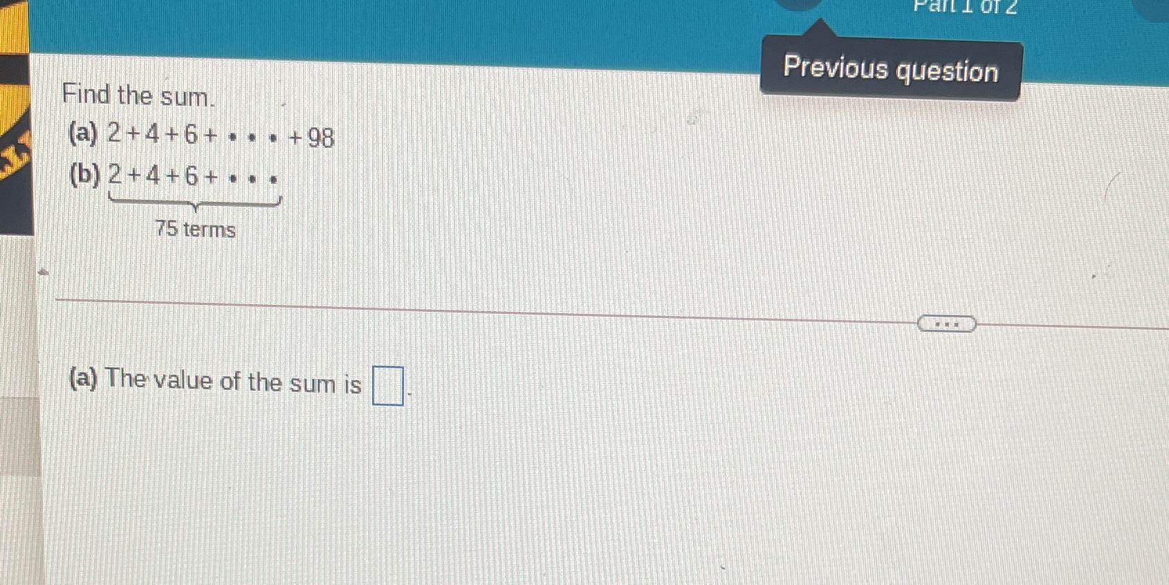 Need answers For part A and B Previous question