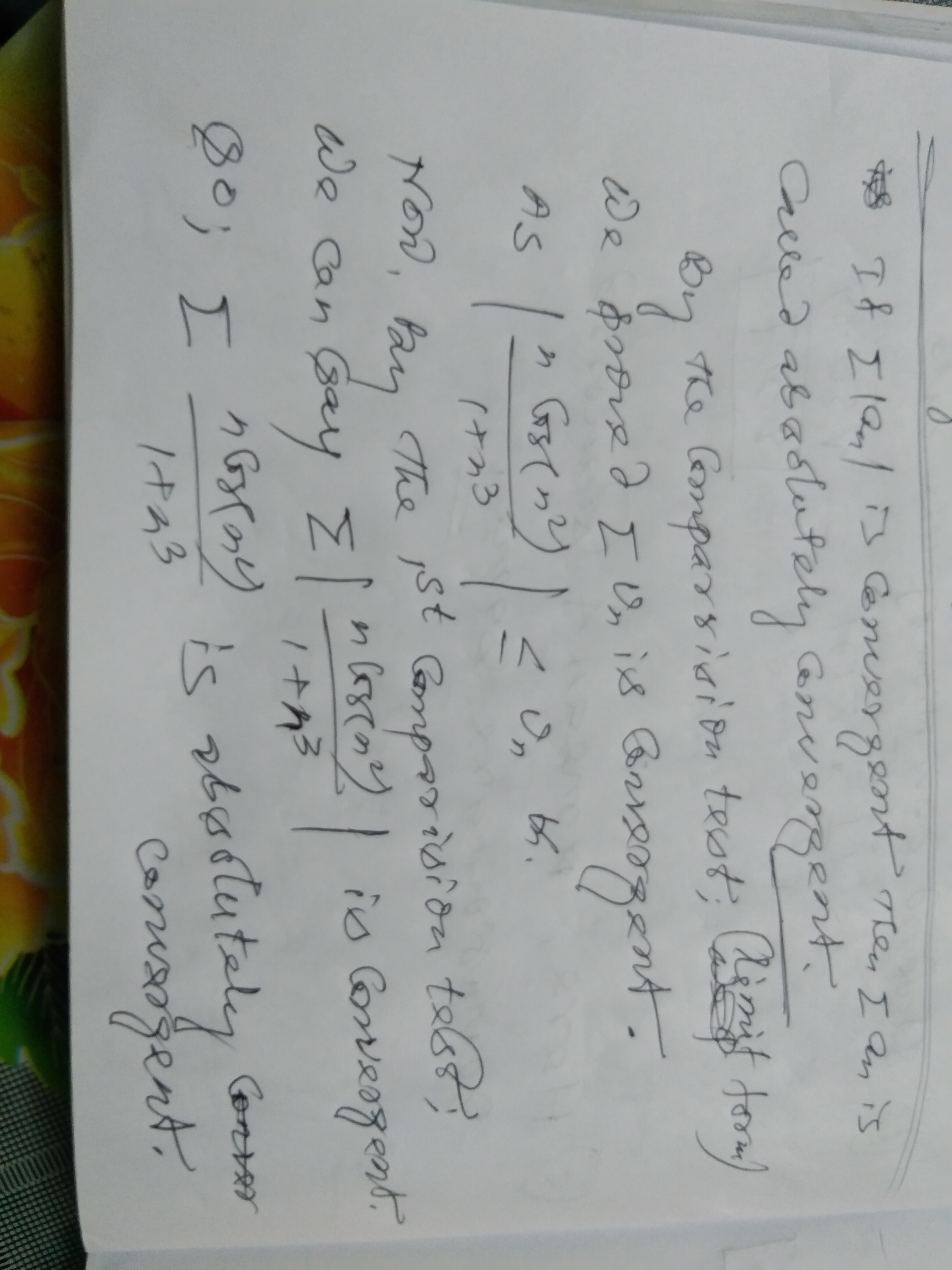 \f$8If Ilal is convergent Then I am is aruled