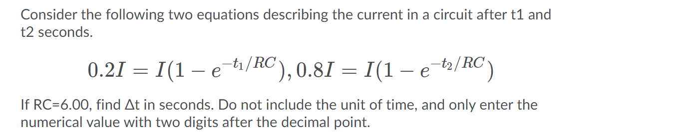 help Consider the following two equations
