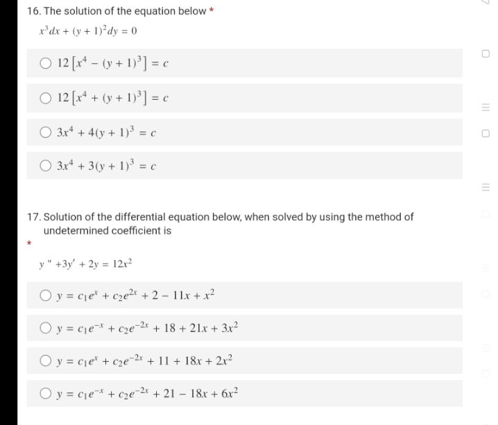need help asapp 16. The solution of the equation