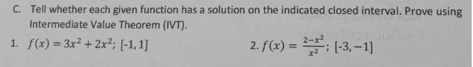 C. Tell whether each given function has a