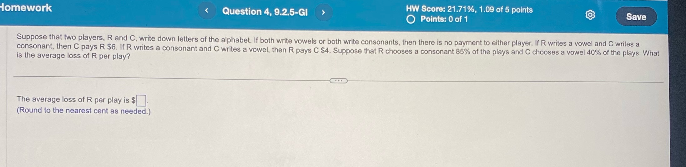 solve Homework < Question 4, 9.2.5-GI HW Score: