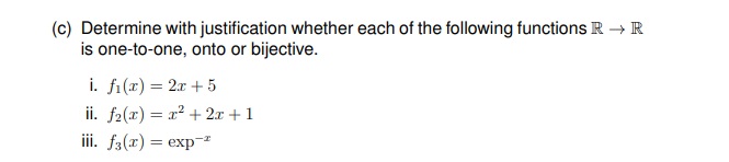 Discrete Math - Functions (c) Determine with