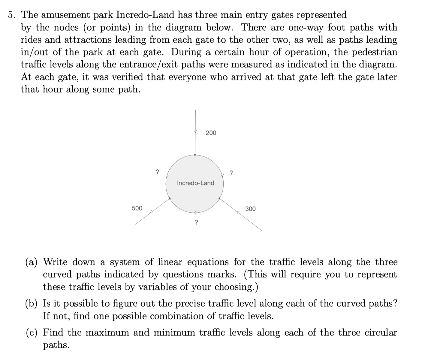 Math - 310 5. The amusement park Incredo-Land has
