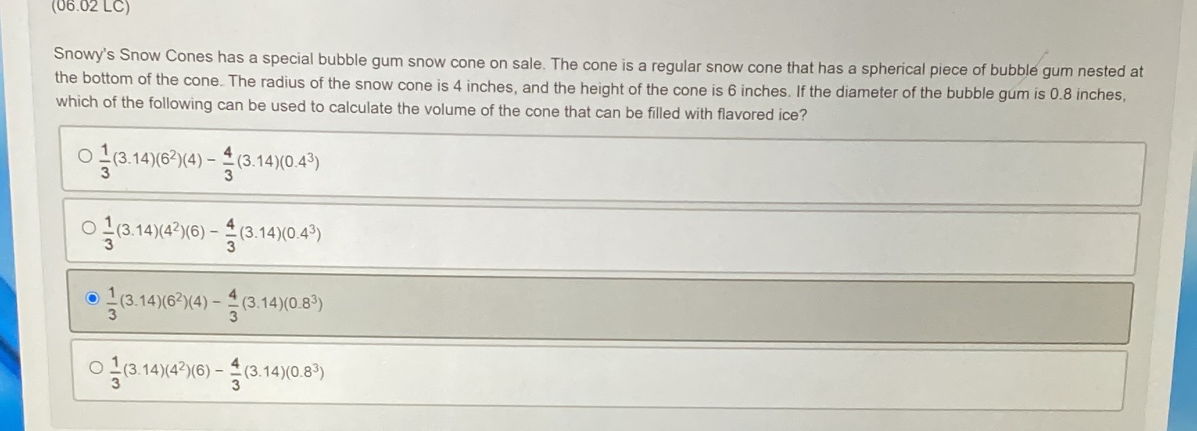 HELP ASAPPPP!! (06.02 LC) Snowy's Snow Cones