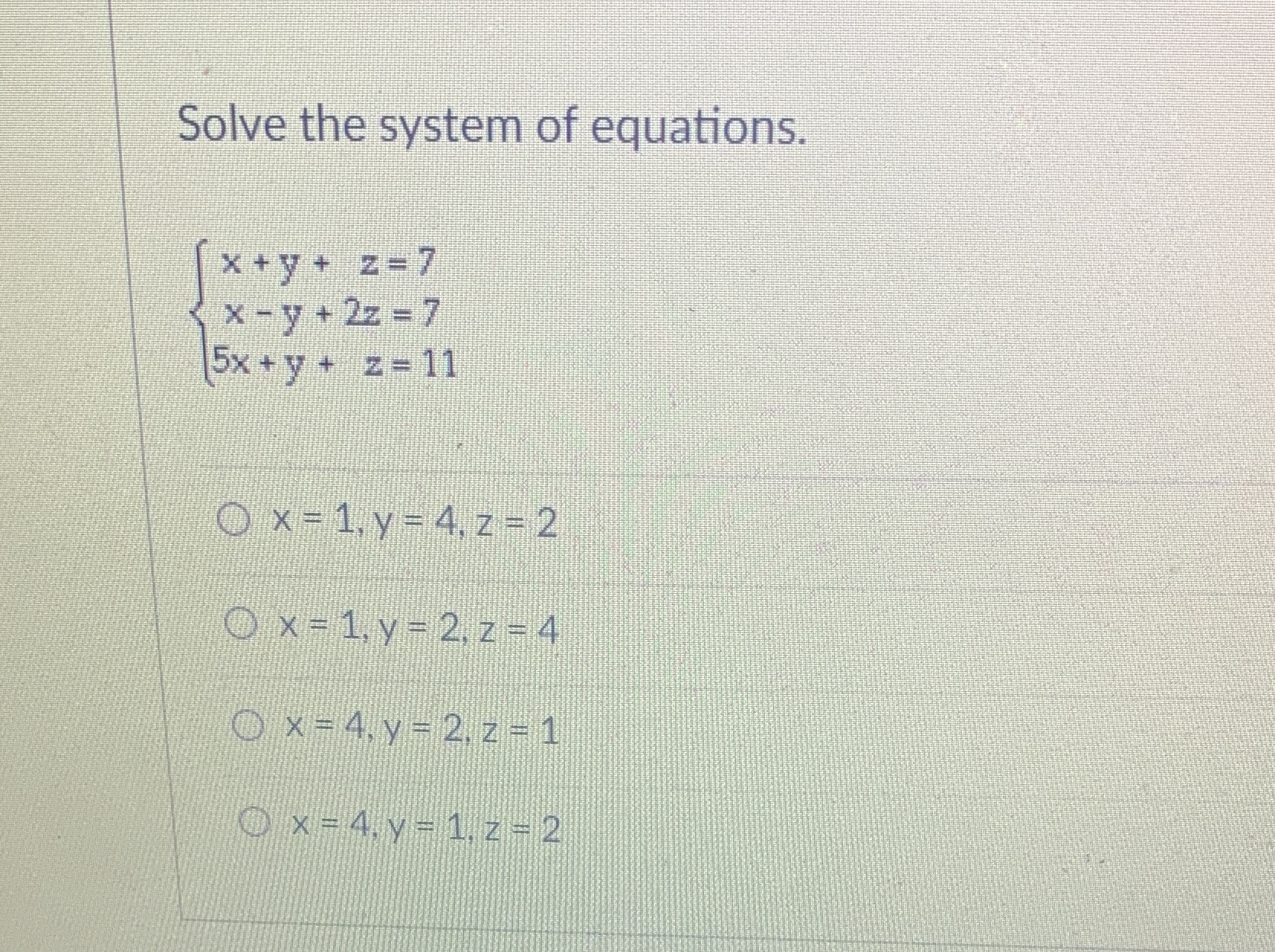 #23 Solve the system of equations. X+y + 2-7 x -y
