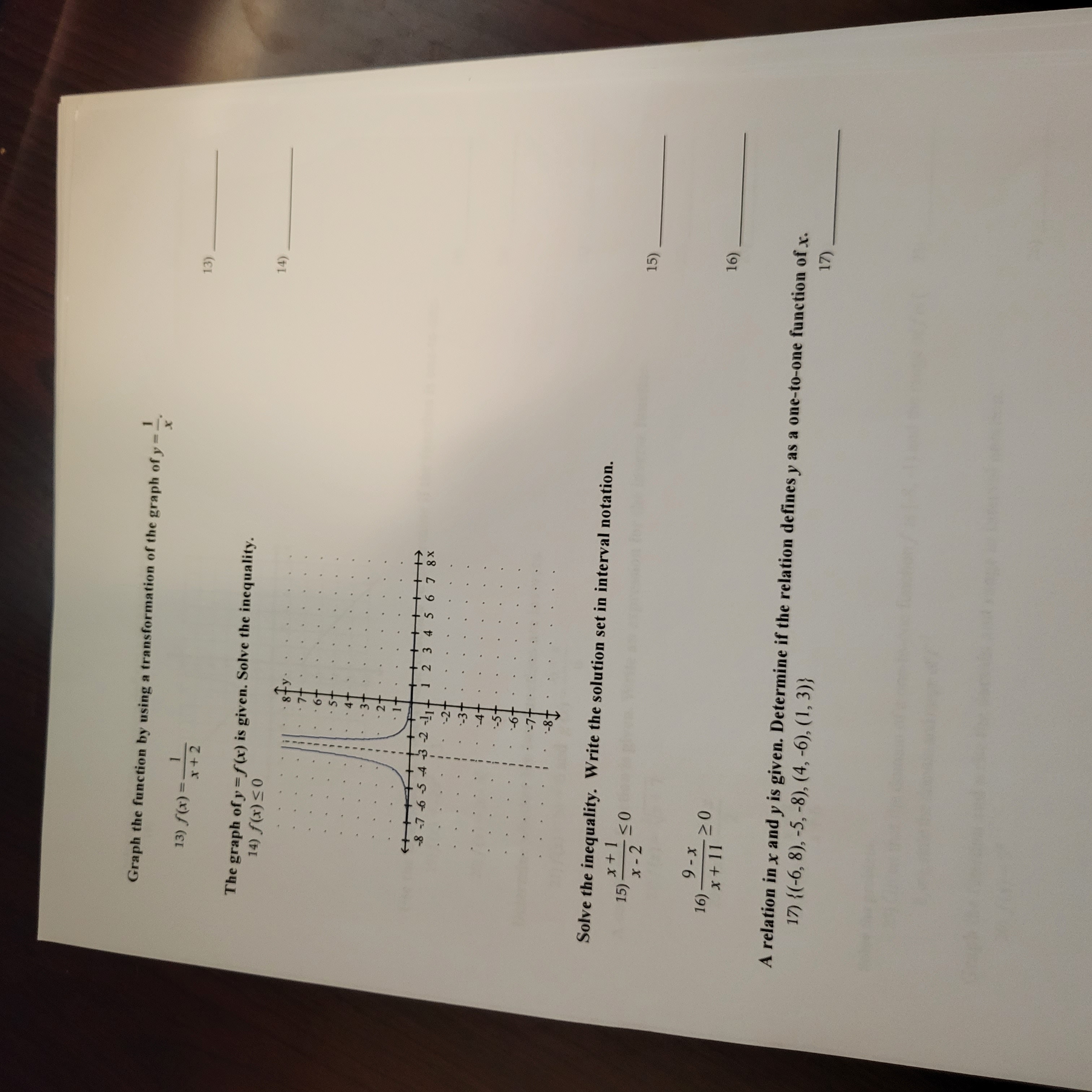 Rovew Test 3 MATHER SHORT ANSWER. Write the ward