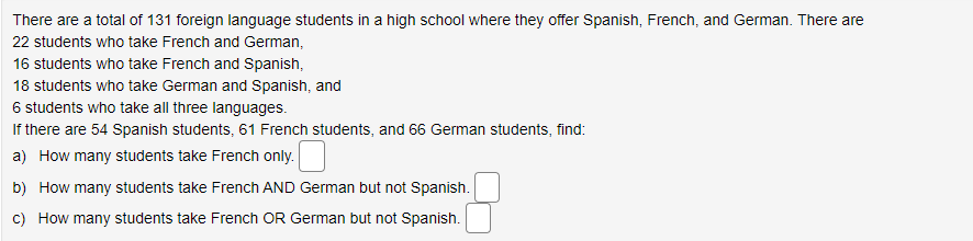 Need help There are a total of 131 foreign