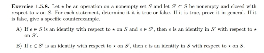 just tell me which statement is true and which is