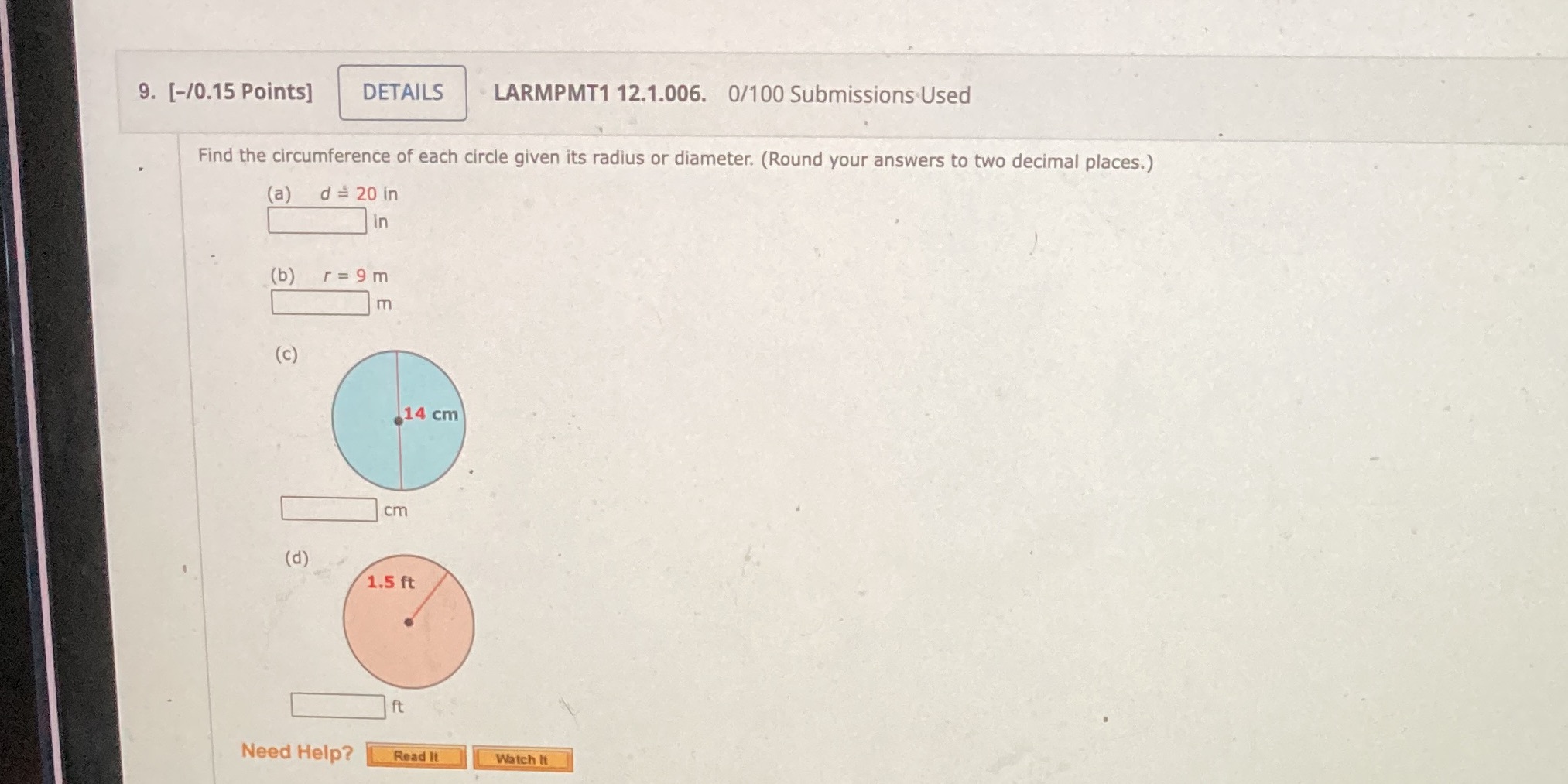 9. [-/0.15 Points] DETAILS LARMPMT1 12.1.006.