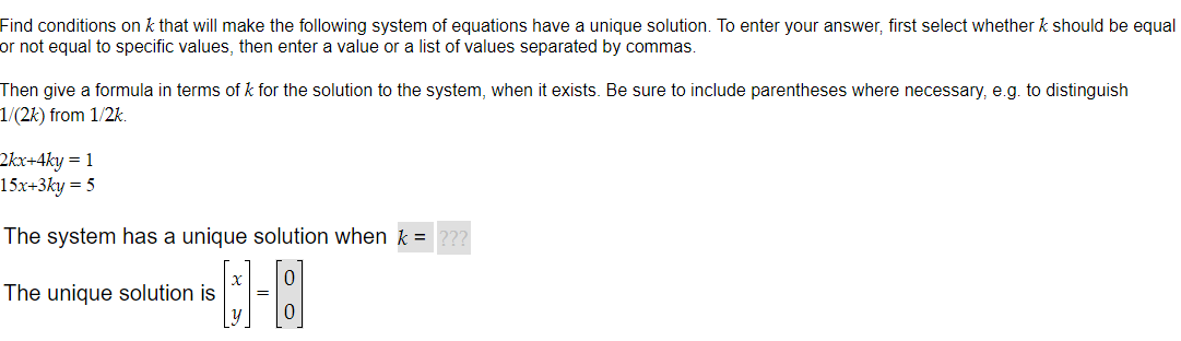 I need help with this question... Find conditions