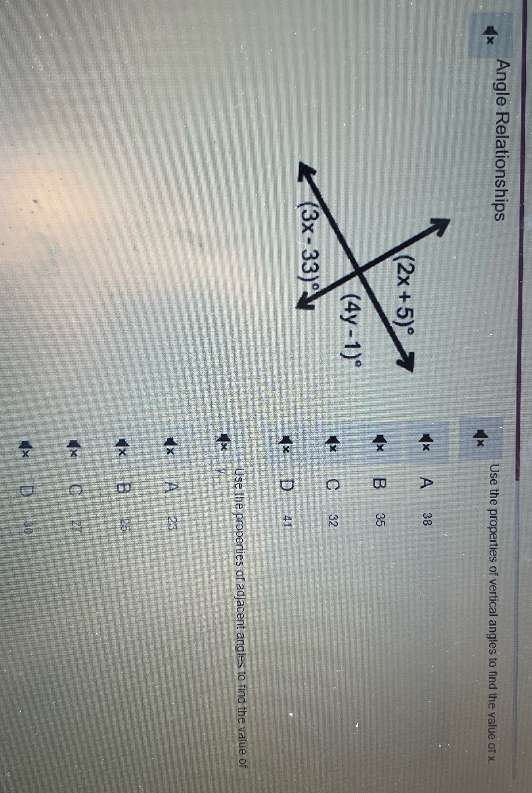 I need both answers please for Geometry!! Angle