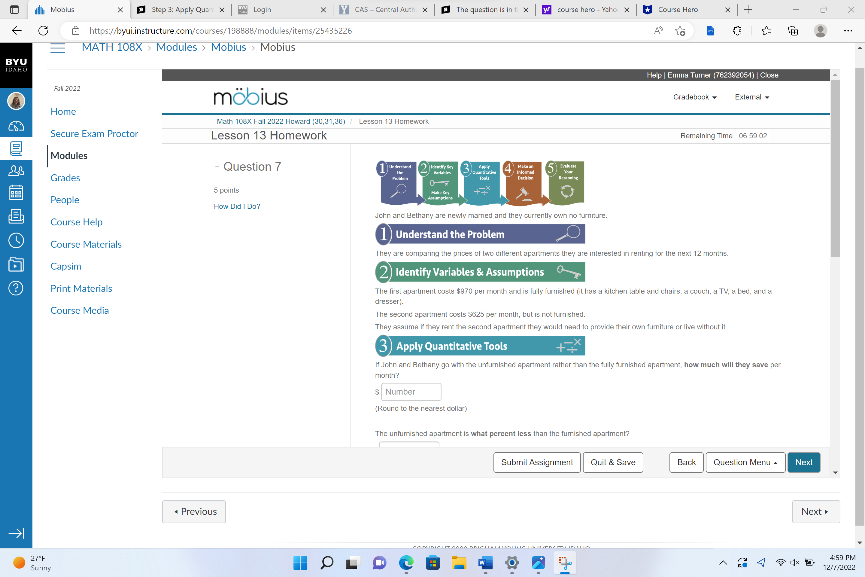 Illlin Mobius X B Step 3: Apply Quan X x Login x