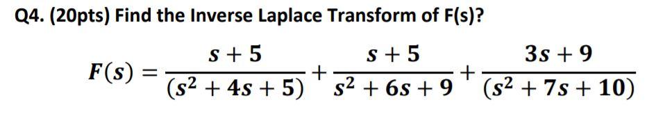 ASAP please, thanks Q4. (20pts) Find the Inverse
