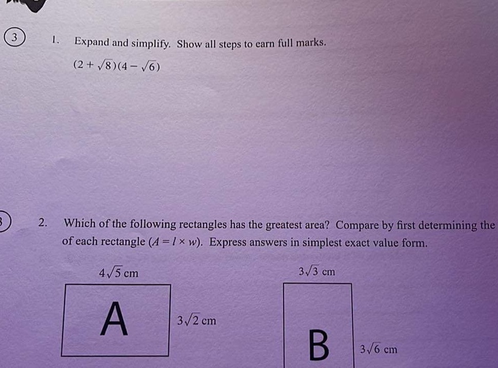 Help pls 3 1. Expand and simplify. Show all steps
