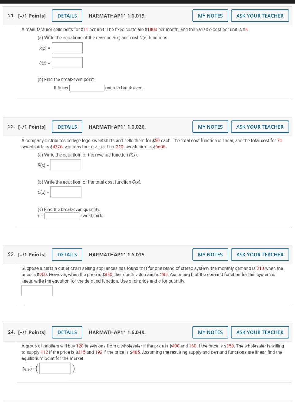 linear equation 21. [-/1 Points] DETAILS