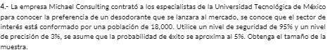 4.- La empresa Michael Consulting contrato a los