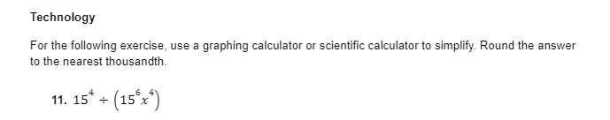 Technology For the following exercise, use a