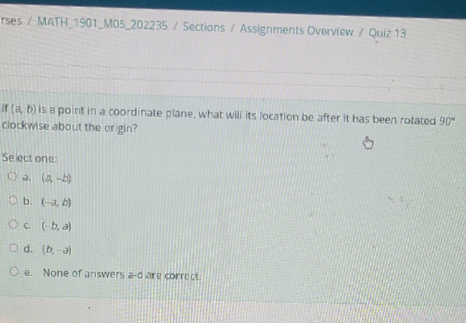 I thought that if it was turned 90 degrees both