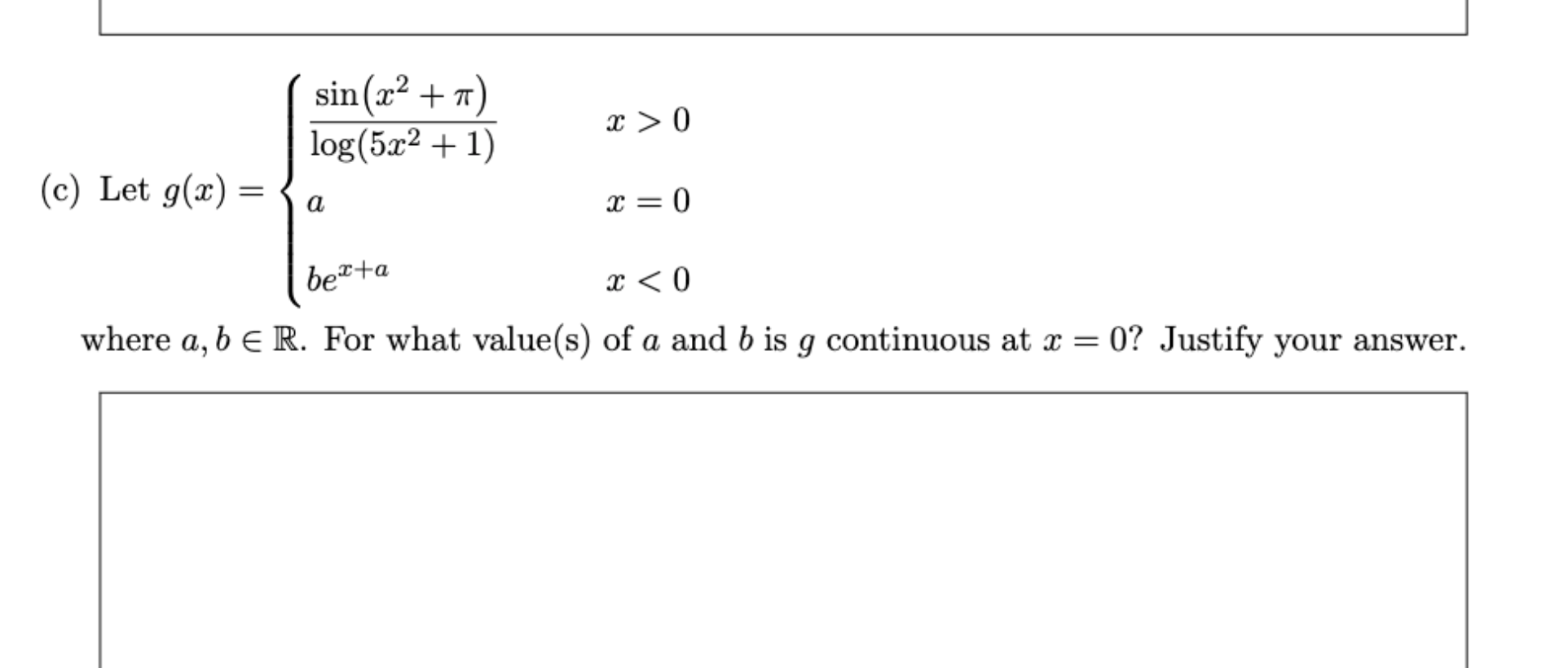 sin(m2 + 1r) log(5:r:2 + 1) (3.) Find limb f (x),