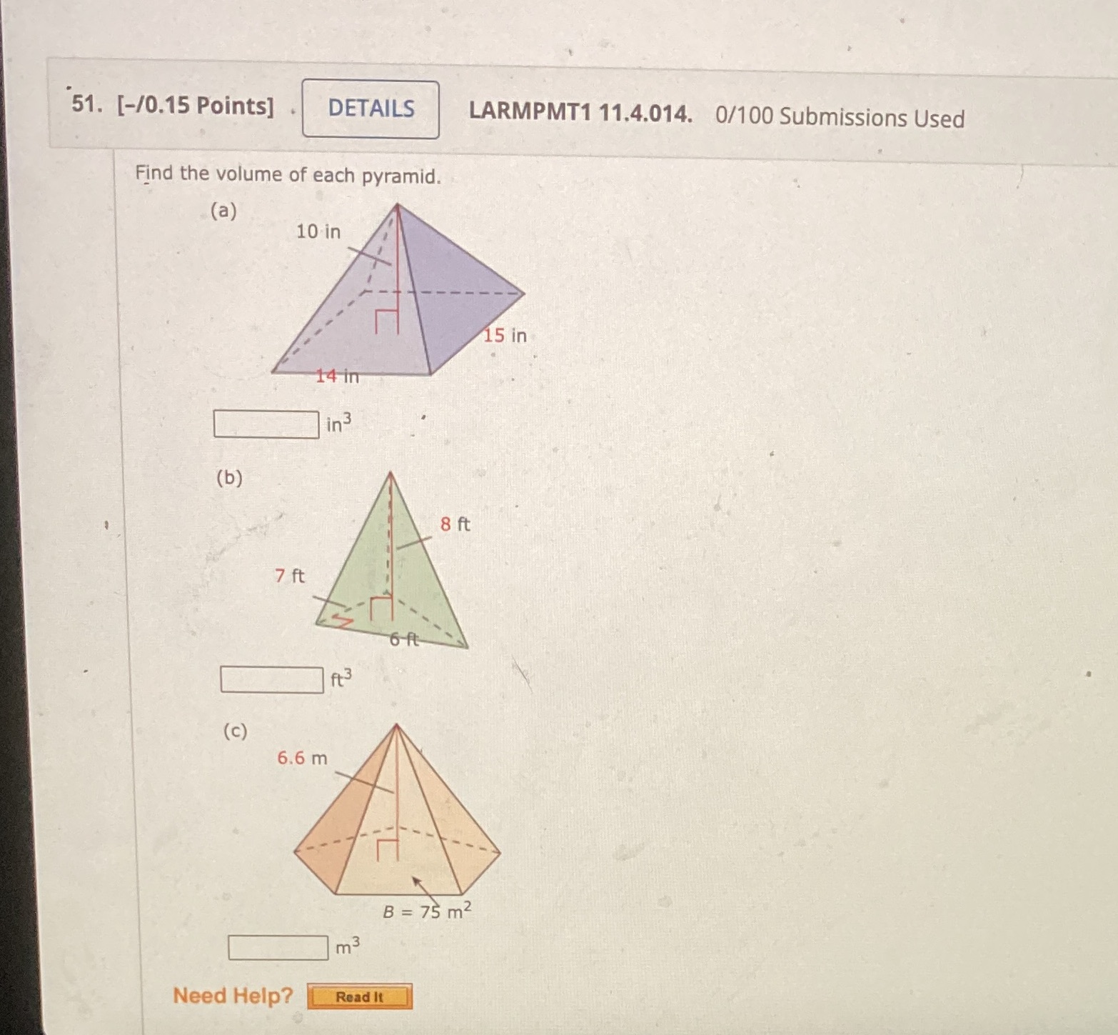 51. [-/0.15 Points] DETAILS LARMPMT1 11.4.014.