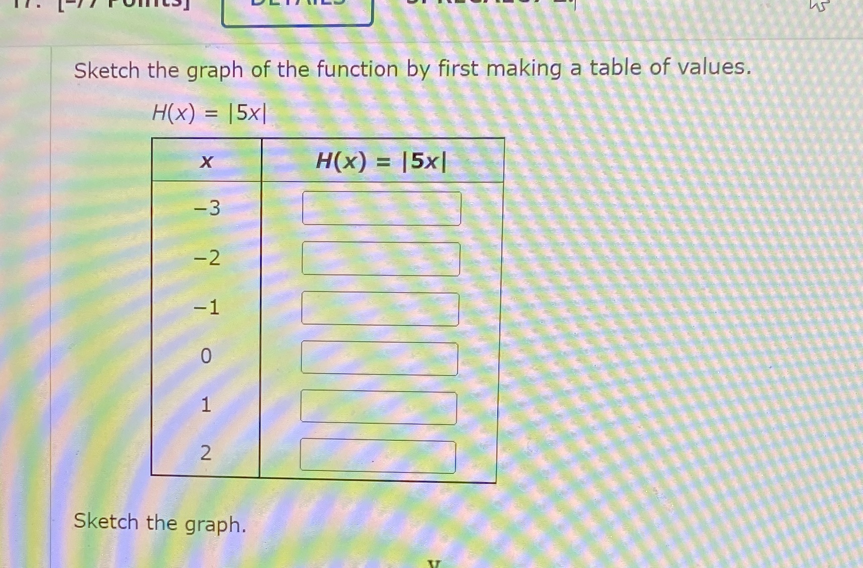 Sketch the graph of the function by first making