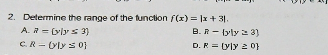 Domain Range Function \f