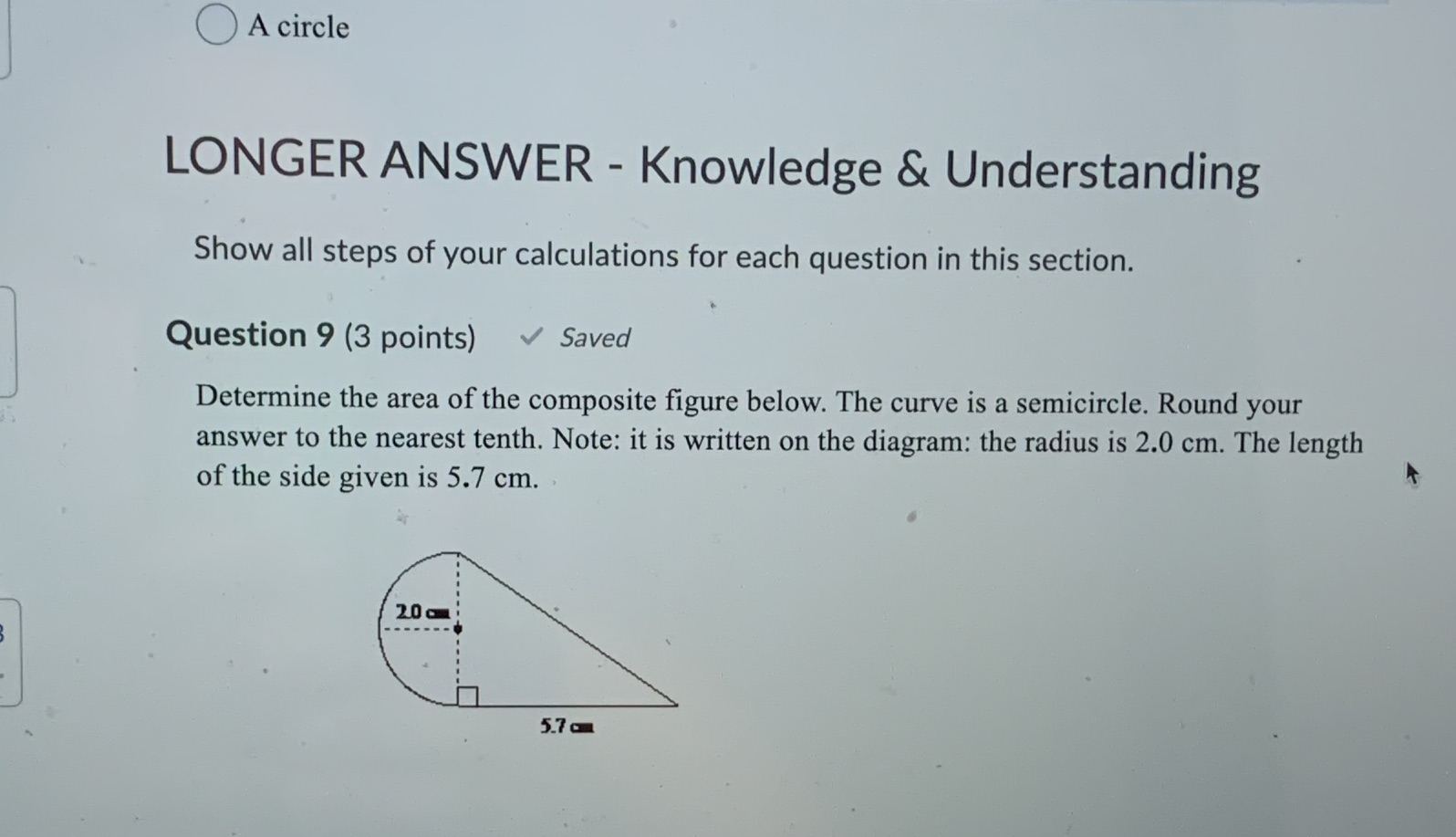 Applied mathematics A circle LONGER ANSWER -