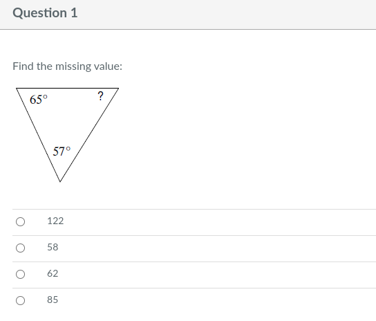 Help here please. 1. Question 1 Find the missing