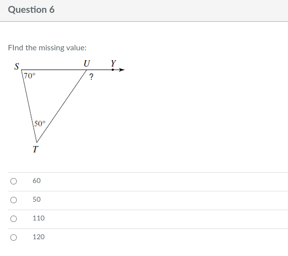 Help here please. 1. Question 1 Find the missing