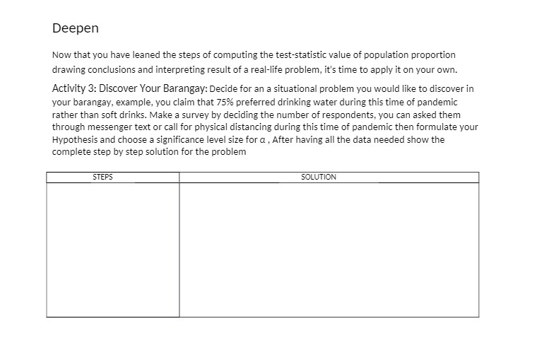 Deepen Now that you have leaned the steps of