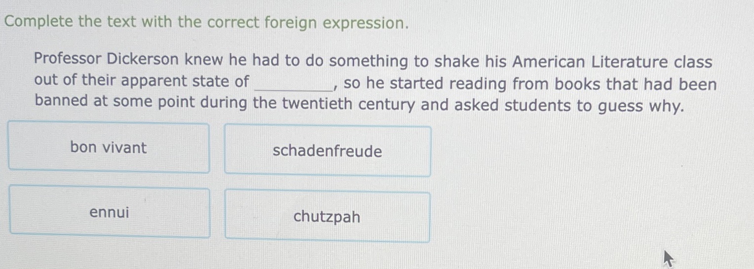Complete the text with the correct foreign