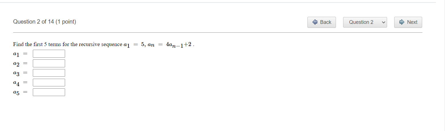 \f\fQuestion30f14t1point} | p Back ' ' Questiona