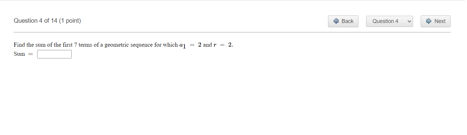 \f\fQuestion30f14t1point} | p Back ' ' Questiona