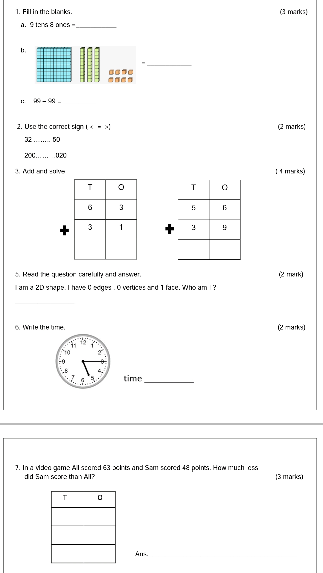 8. Marie baked cookies for her friends. Number of