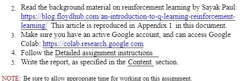 2. Read the background material on reinforcement