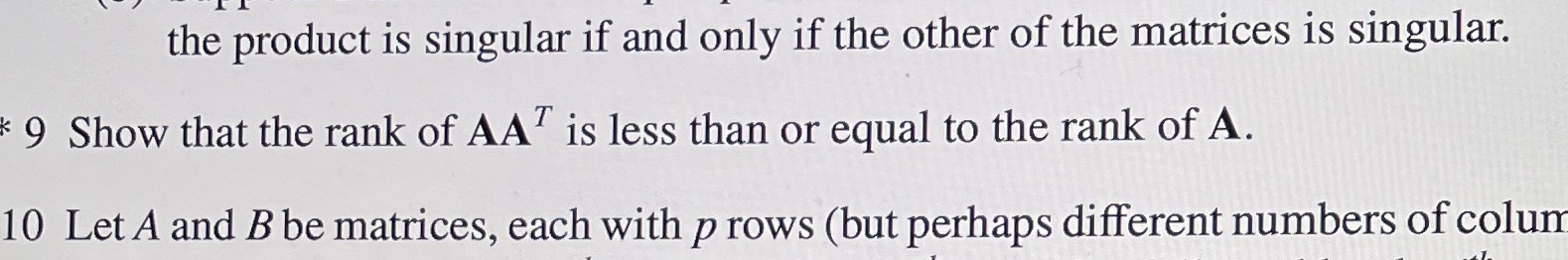 Question 9 only please. Under topic, rank of a