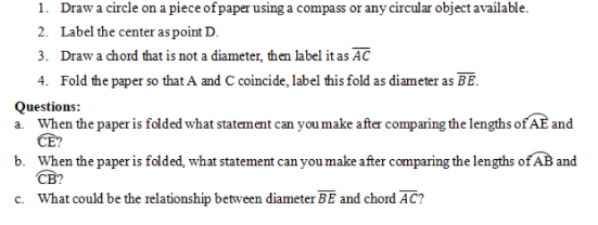 1. Draw a circle on a piece of paper using a
