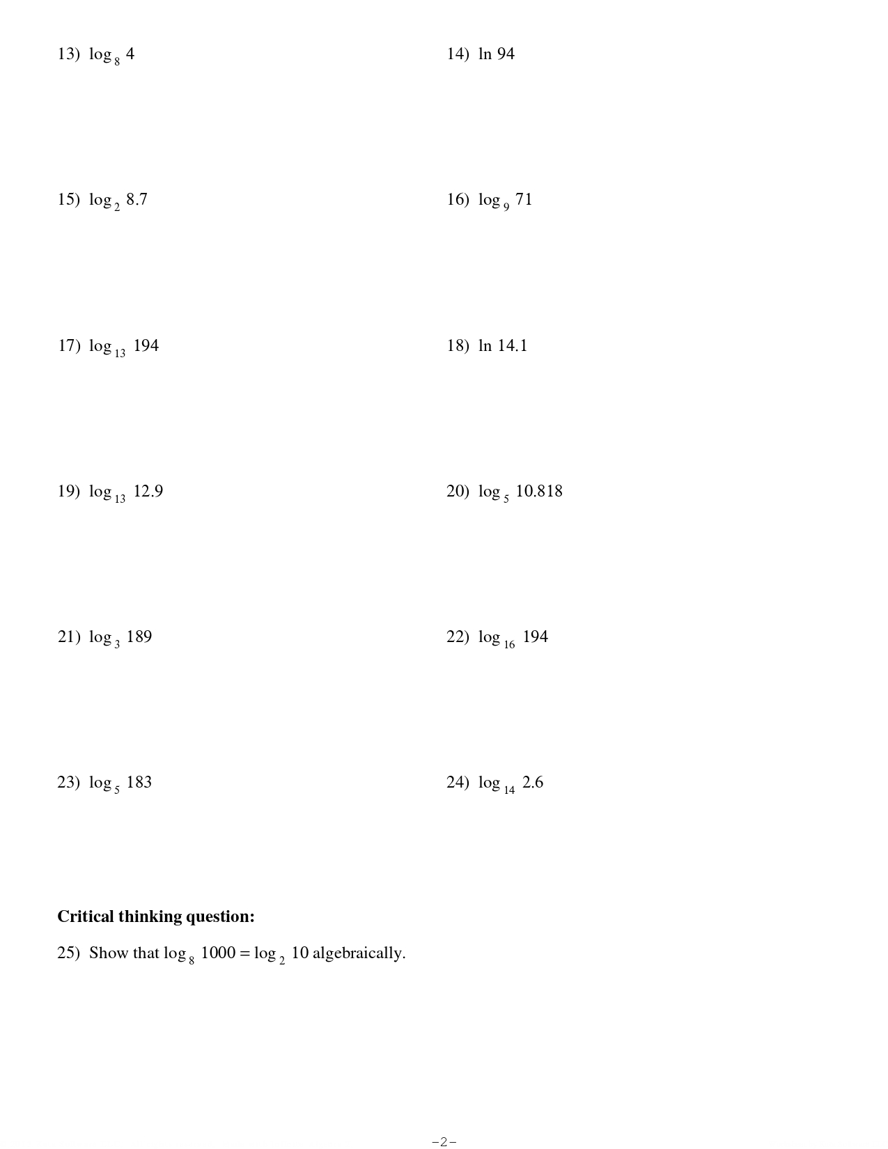 Kuta Software - Infinite Algebra 2 Name The