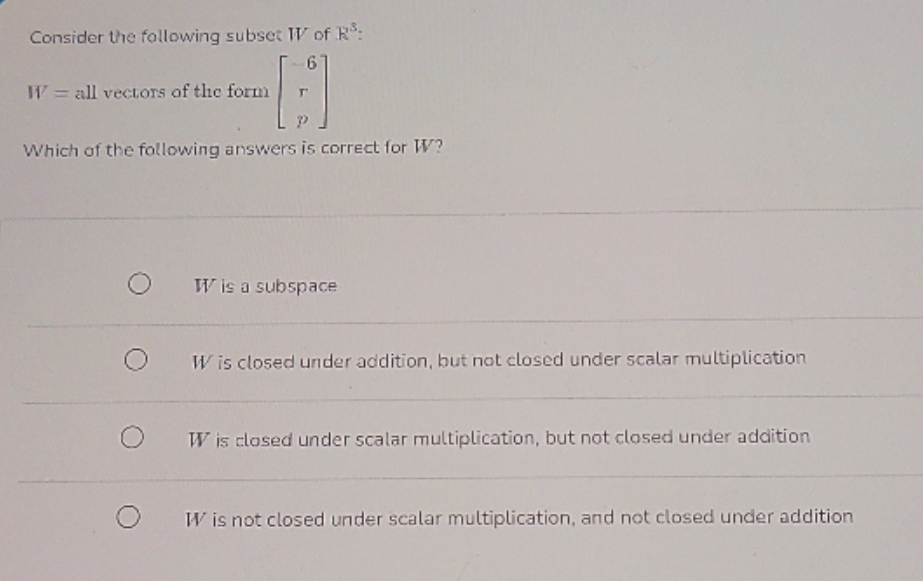 please solve Consider the following subset IT of