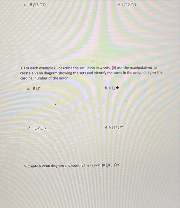 Definition of Symbols: U = the set of all the